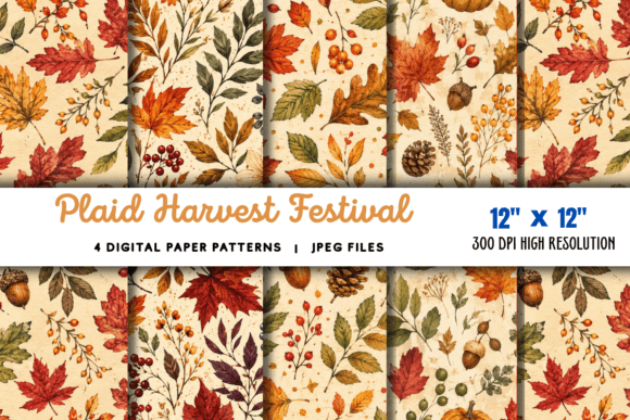 Download Fall Plaid Scrapbook Paper - Scrapbook paper Collection