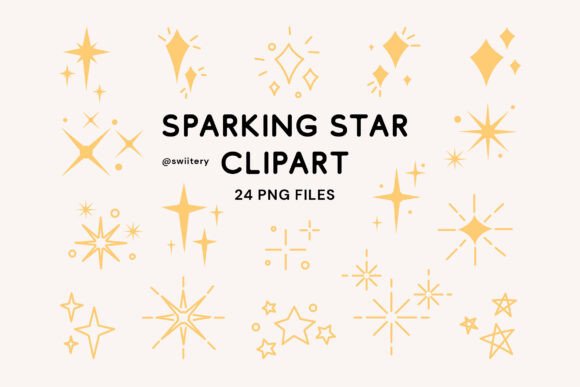 Download Sparking Star Clipart Set - Star clipart Collection