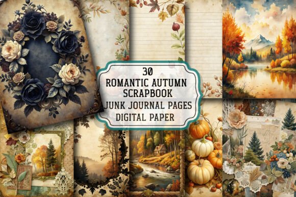 Download Romantic Autumn Scrapbook Paper - Scrapbook paper Collection