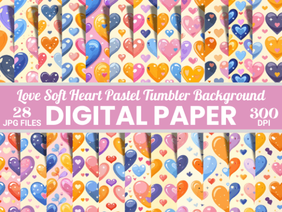 Download Love Heart Pastel for Tumbler Background - Tumbler background Collection
