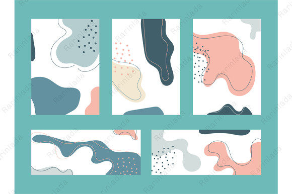 Download Set of Template Organic Shape Hand Drawn - Hand drawn Collection