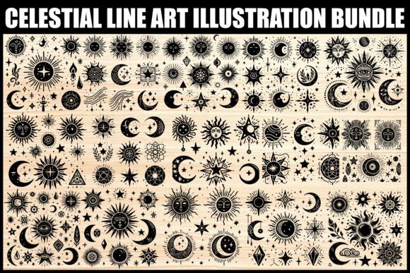 Download Celestial Sun Moon Star Clipart SVG - Star clipart Collection