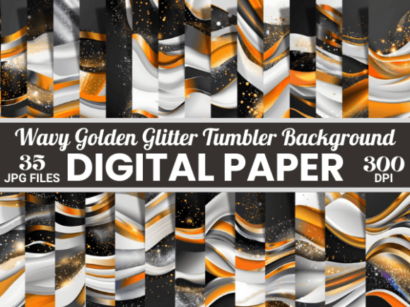 Download Wavy Golden Glitter Tumbler Background - Tumbler background Collection
