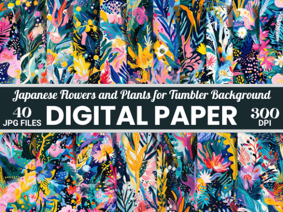 Download Japanese Floral Plant Tumbler Background - Tumbler background Collection