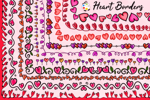 Download Hand Drawn Doodle Heart Borders - Hand drawn Collection