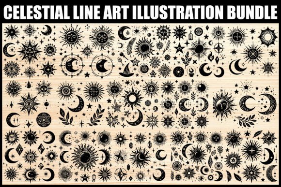 Download Celestial Sun Moon Star Clipart SVG - Star clipart Collection